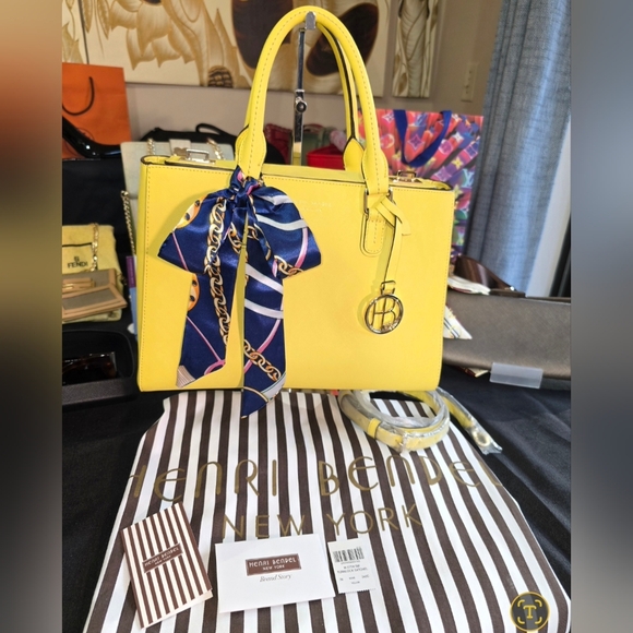 🔥NEW HENRI BENDEL WEST 57th TURNLOCK SATCHEL HANDBAG - Picture 5 of 15